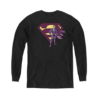 Superman Boys Youth Bizarro & Logo Long Sleeve Sweatshirts