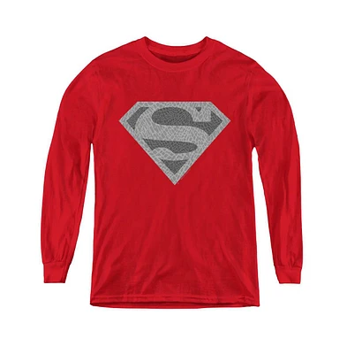 Superman Boys Youth Elephant Shield Long Sleeve Sweatshirts