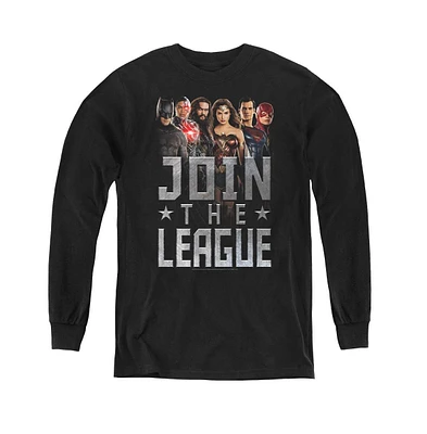 Justice League Boys Movie Youth Join The Long Sleeve Sweatshirts