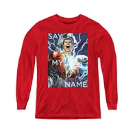 Justice League Boys of America Youth Say My Name Long Sleeve Sweatshirts