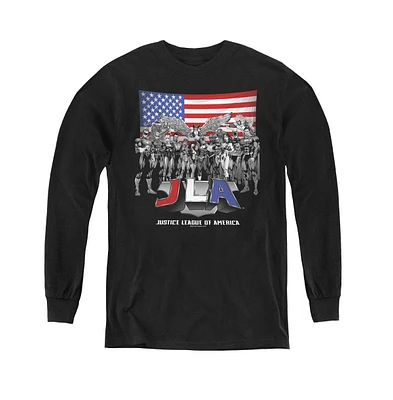 Justice League Boys of America Youth All American Long Sleeve Sweatshirts