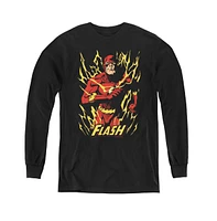 Justice League Boys of America Youth Flash Flare Long Sleeve Sweatshirts