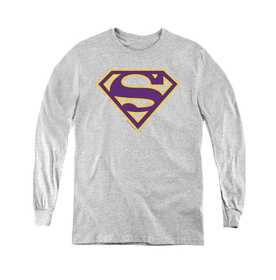 Superman Boys Youth & Gold Shield Long Sleeve Sweatshirts