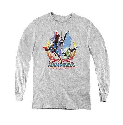 Justice League Boys of America Youth Team Power Long Sleeve Sweatshirts