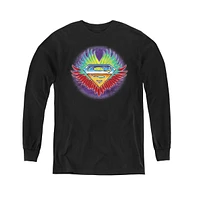 Superman Boys Youth Dont Stop Believing Long Sleeve Sweatshirts