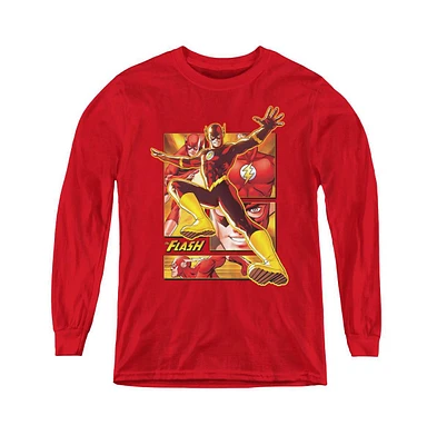 Justice League Boys of America Youth Flash Long Sleeve Sweatshirts