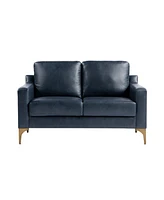 Serta 55.5"W Faux Leather Francis Loveseat