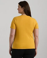 Lauren Ralph Lauren Plus Size Short-Sleeve Knit Tee