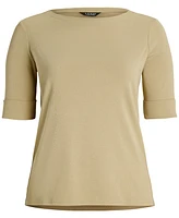 Lauren Ralph Lauren Plus Size Boat-Neck Tee