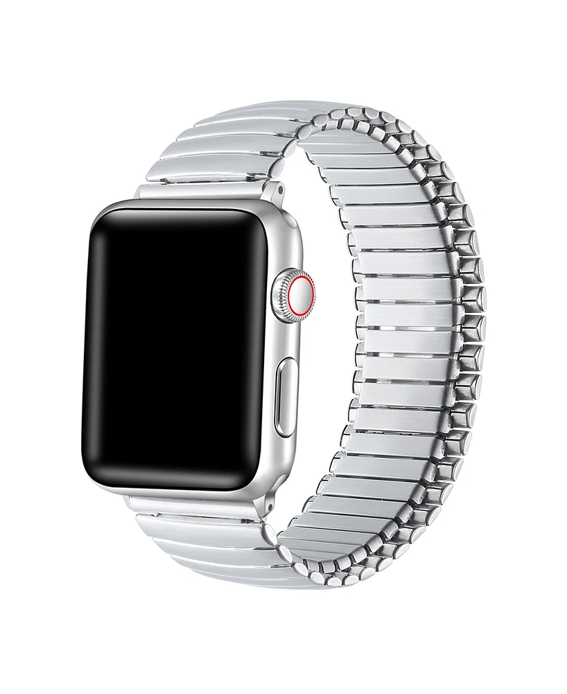 Posh Tech Unisex Slink Silver Stainless Steel Band for Apple Watch Size-38mm,40mm,41mm