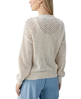 Sanctuary Women's Stepping Out Cotton Open-Knit Bomber Jacket