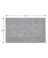 Nautica Logo Knit 2 Piece Bath Rug Set, 20" x 32"