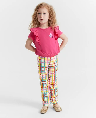 Epic Threads Toddler Girls Plaid Kick-Flare Pants, Created for Macy's