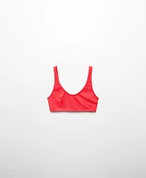 Mango Women's Textured Bikini Top