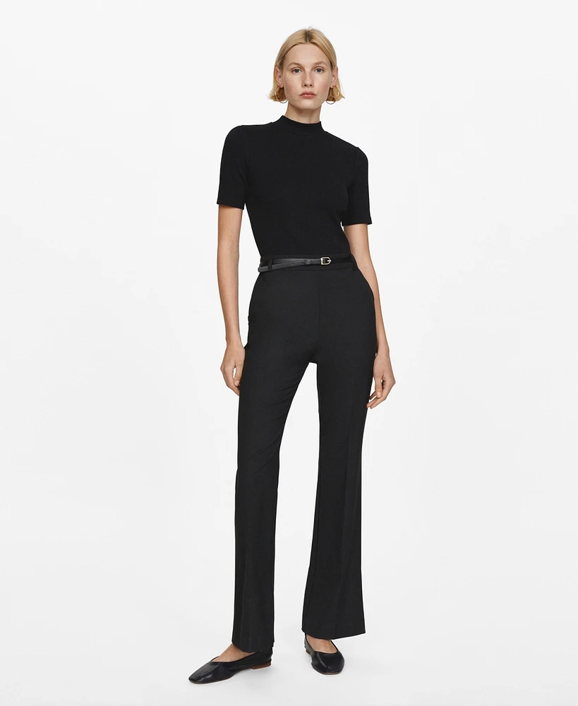 Mango Women's Belt Long Jumpsuit