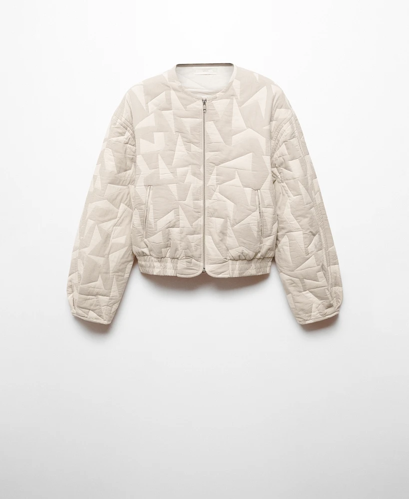 Mango Women's Cotton Quilted Jacket