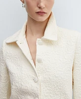 Mango Women's Buttoned Texture Jacket