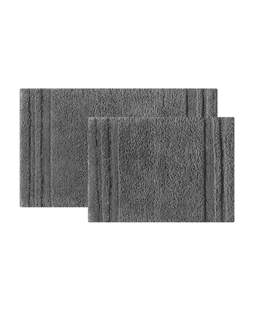 Vera Wang Eden Solid Reversible 2 Piece Bath Rug Set