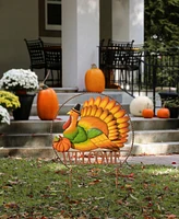 Glitzhome 30"H Thanksgiving Metal "Welcome" Turkey Yard Stake