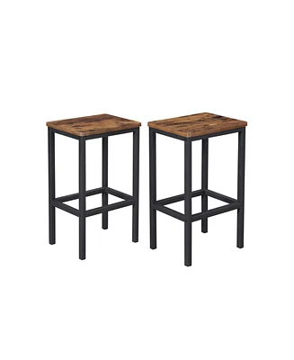 Slickblue Set Of 2 Industrial Bar Stools