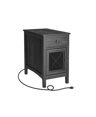 Slickblue End Table With Usb Ports And Outlets