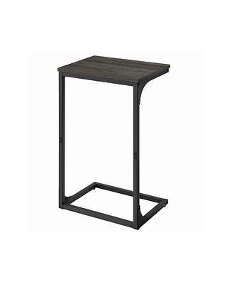 Slickblue Industrial C-shaped Side Table With Metal Frame