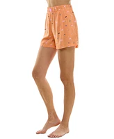 Roudelain Women's Printed Woven Poplin Pajama Shorts