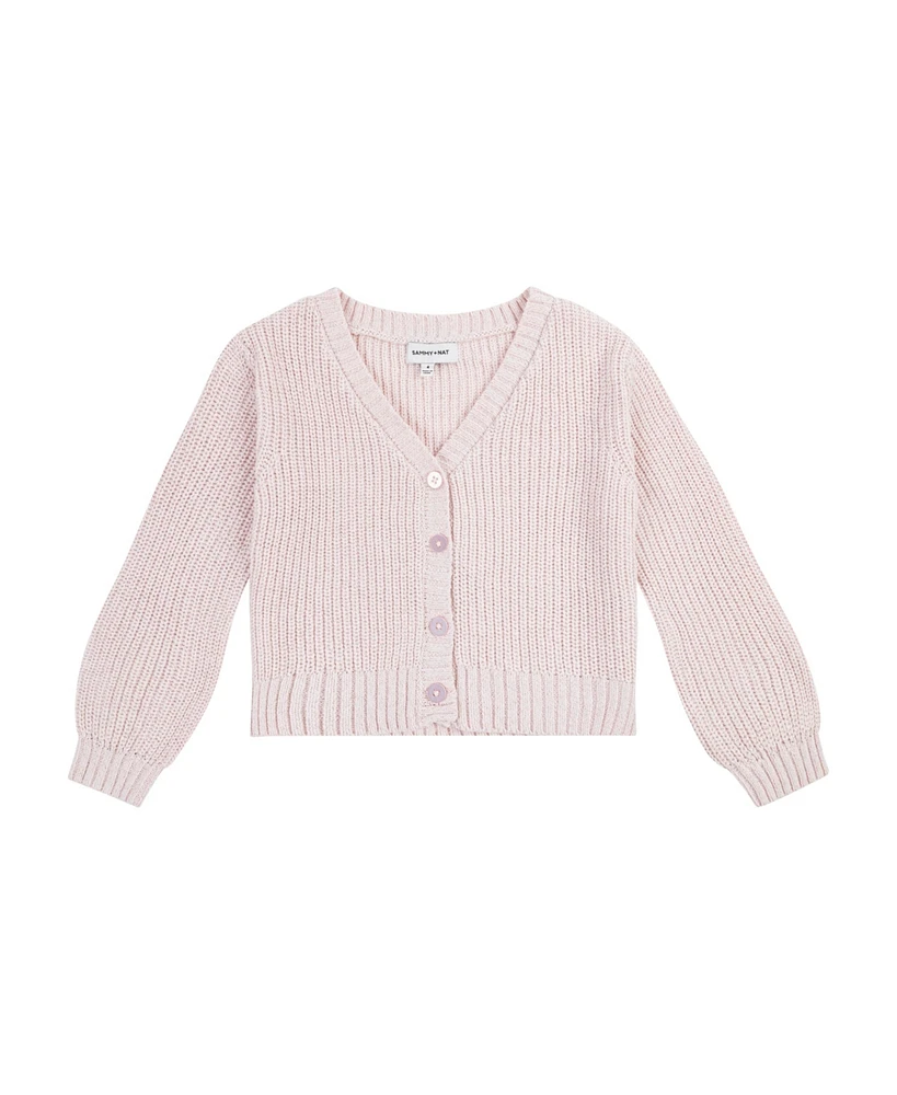 Sammy + Nat Little Girls Chenille Cardigan