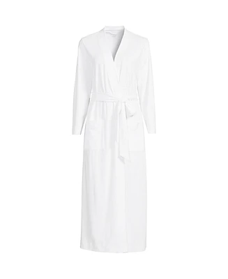 Lands' End Women's Cotton Long Sleeve Midcalf Robe