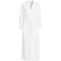 Lands' End Plus Cotton Long Sleeve Midcalf Robe