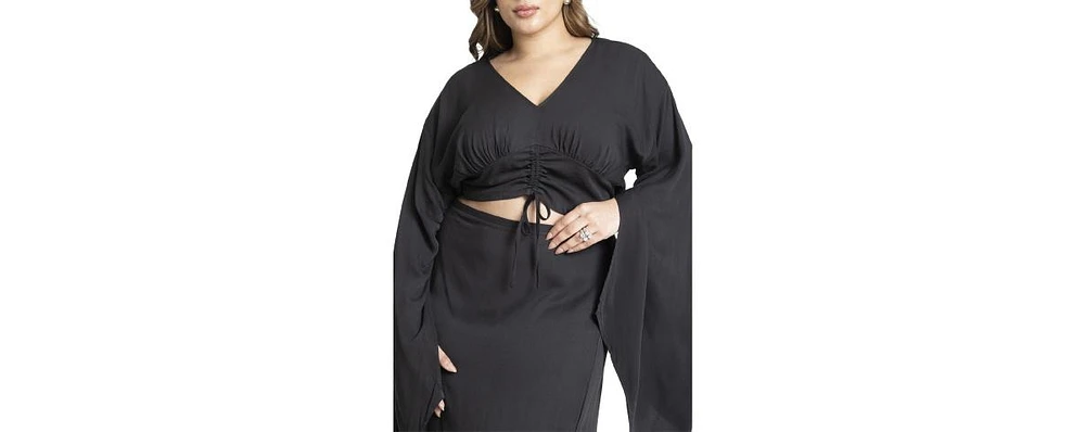 Eloquii Plus Dramatic Sleeve Top