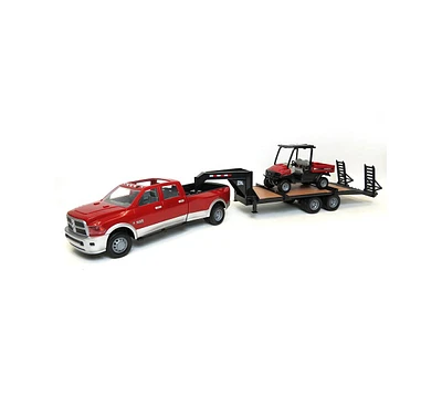 Ertl 1/16 Big Farm Ram 3500 Dually w/ Gooseneck Trailer & Case Ih Scout Utv