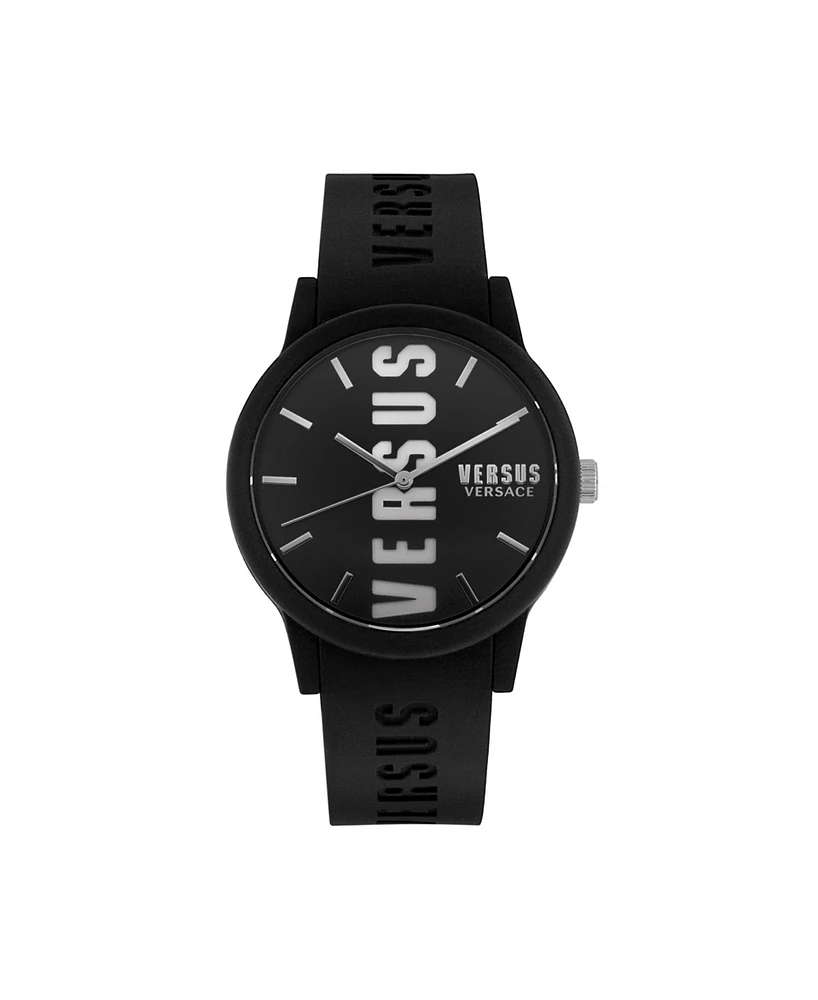 Versus Versace Mens Barbes Silicone Quartz Black Silicone Strap 40mm