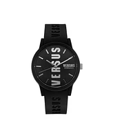 Versus Versace Men's Barbes Silicone Quartz Black Silicone Strap 40mm