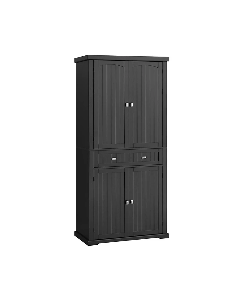 Slickblue Kitchen Pantry Cabinet, 72 Inch Freestanding Cupboard Tall Storage Cabinet With 6 Hanging Shelves