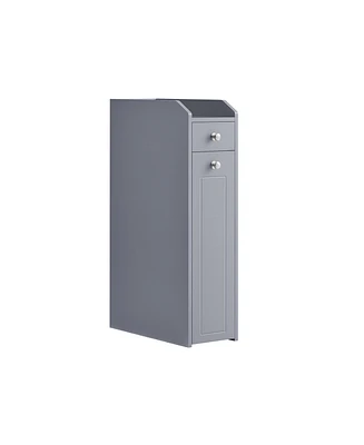 Slickblue Small Bathroom Storage Cabinet, Slim Bathroom Storage Organizer, Toilet Paper Holder with Storage