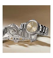 Movado Women's Se Automatic Swiss Automatic Silver-Tone Stainless Steel Yellow Pvd Bracelet Watch 33mm