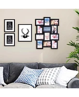 Slickblue Picture Frames for 12 Photos Collage Display with Glass Front Multiple Images