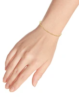 Giani Bernini Diamond-Cut Paperclip Chain Link Bracelet (7-1/4") Sterling Silver or 18k Gold-plated Silver, Created for Macy's