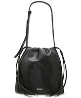 Dkny Channing Leather Drawstring Bag