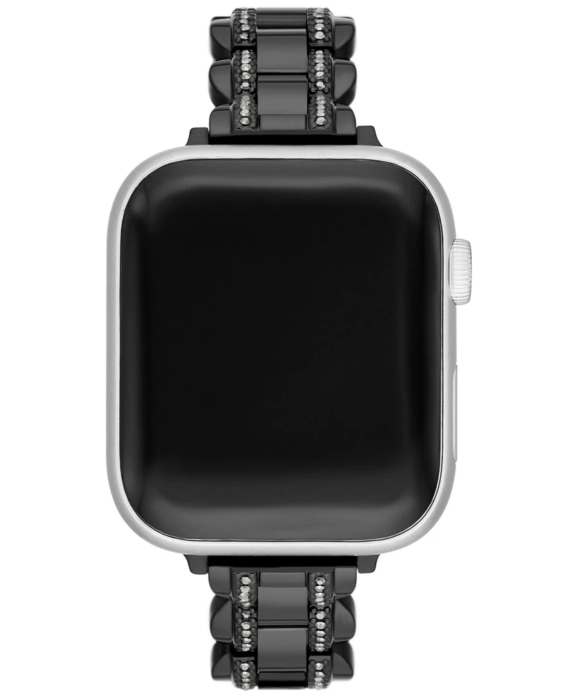 Kate Spade New York Women's black stainless steel band for apple watch, 38,40,41,42,44,45,49mm