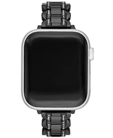 Kate Spade New York Women's black stainless steel band for apple watch, 38,40,41,42,44,45,49mm