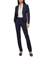 Boss by Hugo Boss Women's Virgin Wool Regular-Fit High-Rise Pants