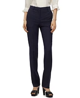 Boss by Hugo Boss Women's Virgin Wool Regular-Fit High-Rise Pants