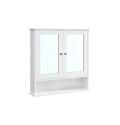 Slickblue Wall-mounted Storage Cabinet with Mirrored Door