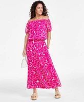 I.N.C. International Concepts Petite Floral Print Top Maxi Skirt Created For Macys