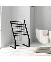 Costway 2-in-1 Towel Warmer Rack Freestanding Wall Mounted with Led Display Built-in Timer