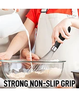 Zulay Kitchen 12-Inch Stainless Steel Whisk - Balloon Tool With Soft Silicone Handle
