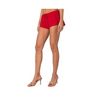 Edikted Women's Cayenne Eyelet Micro Shorts