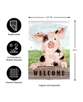 Spotted Pig Garden Suede Flag